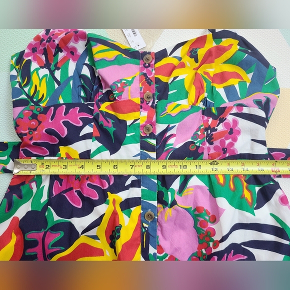 J Crew Multicolor Floral Spaghetti Strap Maxi Dress Size 10 Belt Tie Vacation - Picture 16 of 16